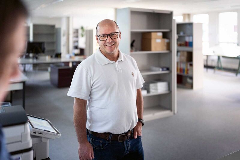 Manfred Gubler, Geschäftsleiter und Verwaltungsrat der Bautec AG im Hauptsitz in Busswil.