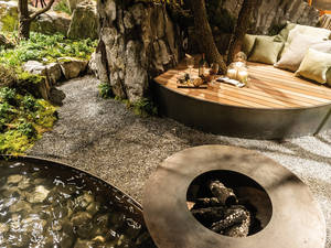 Einladung zum Ausspannen im Ideengarten «Oak and Rocks» von Gartenkultur AG.