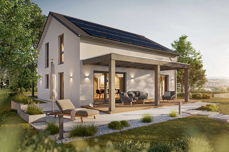 Auch einige Systemhausanbieter bieten Solarpakete mit Berücksichtigung der E-Mobilität an. www.weberhaus.ch
