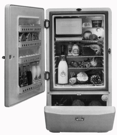 Der Sibir-Volkskühlschrank, damals mit 50 bis 60 Litern Inhaltsvolumen.