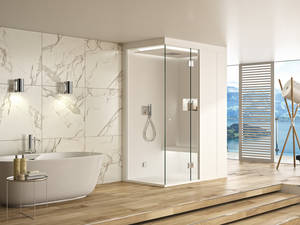 Neben der klassischen Sauna hat Saunabauer Küng jetzt auch Dampfbäder im Sortiment. Dabei setzt das Schweizer Unternehmen ganz auf widerstandsfähige und leicht zu reinigende Mineralwerkstoffe. Küng Wellness.