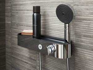 Ohne Komfortverlust: Mit der «EcoSmart»-Technologie lässt sich Wasser und Energie sparen. Dabei reduziert die Durchflussregelung den Wasserverbrauch um bis zu 50 Prozent. Hansgrohe Schweiz.