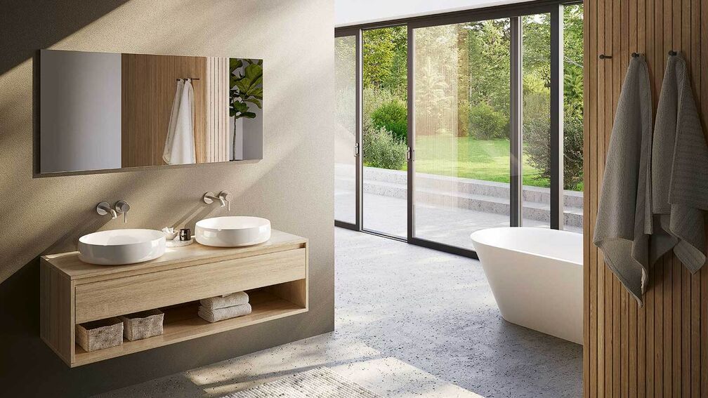 Natürliche Morgenroutine im Bad