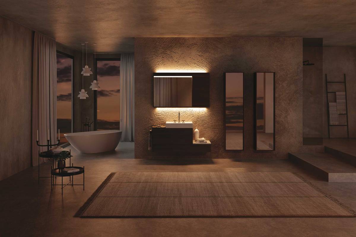 Abgestimmt: Die Lichtfunktion «tunable white» simuliert tagesähnliche und natürliche Lichtverhältnisse. So ist es stimmungsvoll aber dezent am Morgen, mittags energiegeladen-kräftig und abends gemütlich im Zwielicht. Talsee.