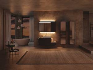 Abgestimmt: Die Lichtfunktion «tunable white» simuliert tagesähnliche und natürliche Lichtverhältnisse. So ist es stimmungsvoll aber dezent am Morgen, mittags energiegeladen-kräftig und abends gemütlich im Zwielicht. Talsee.