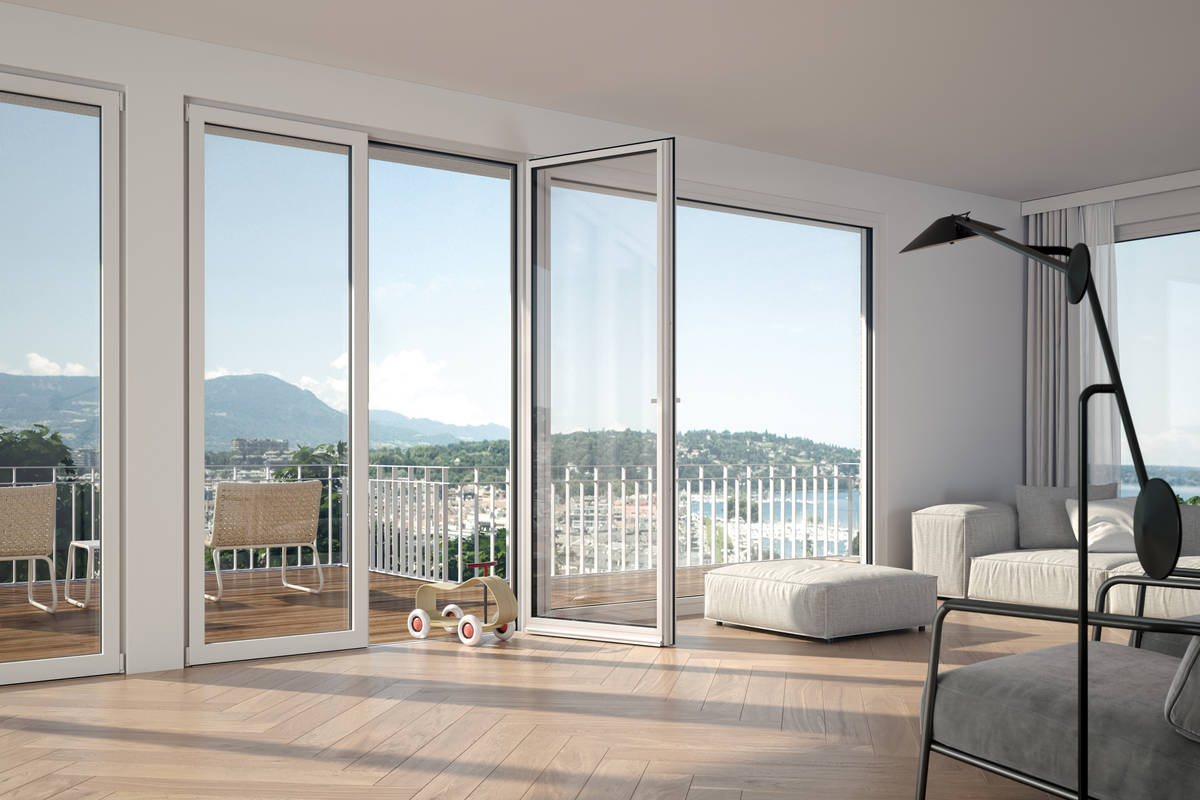 Nullschwellen-Balkontüren machen Schluss mit Stolperfallen und eignen sich sowohl für den Neubau als auch für Renovationen. 4B.