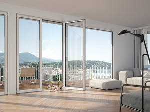 Nullschwellen-Balkontüren machen Schluss mit Stolperfallen und eignen sich sowohl für den Neubau als auch für Renovationen. 4B.