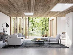 «Woodline» Glasfaltwände sorgen für eine einzigartige Wohnatmosphäre. Hölzer aus nachhaltiger Forstwirtschaft verleihen jeder Faltwand ihren ganz eigenen Charakter und schaffen Naturverbundenheit in jeder Beziehung. Solarlux.