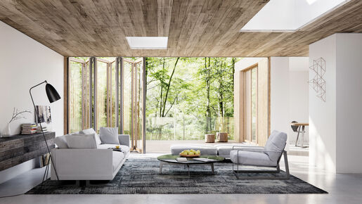 Bauen mit Glas erzeugt fliessende Übergänge