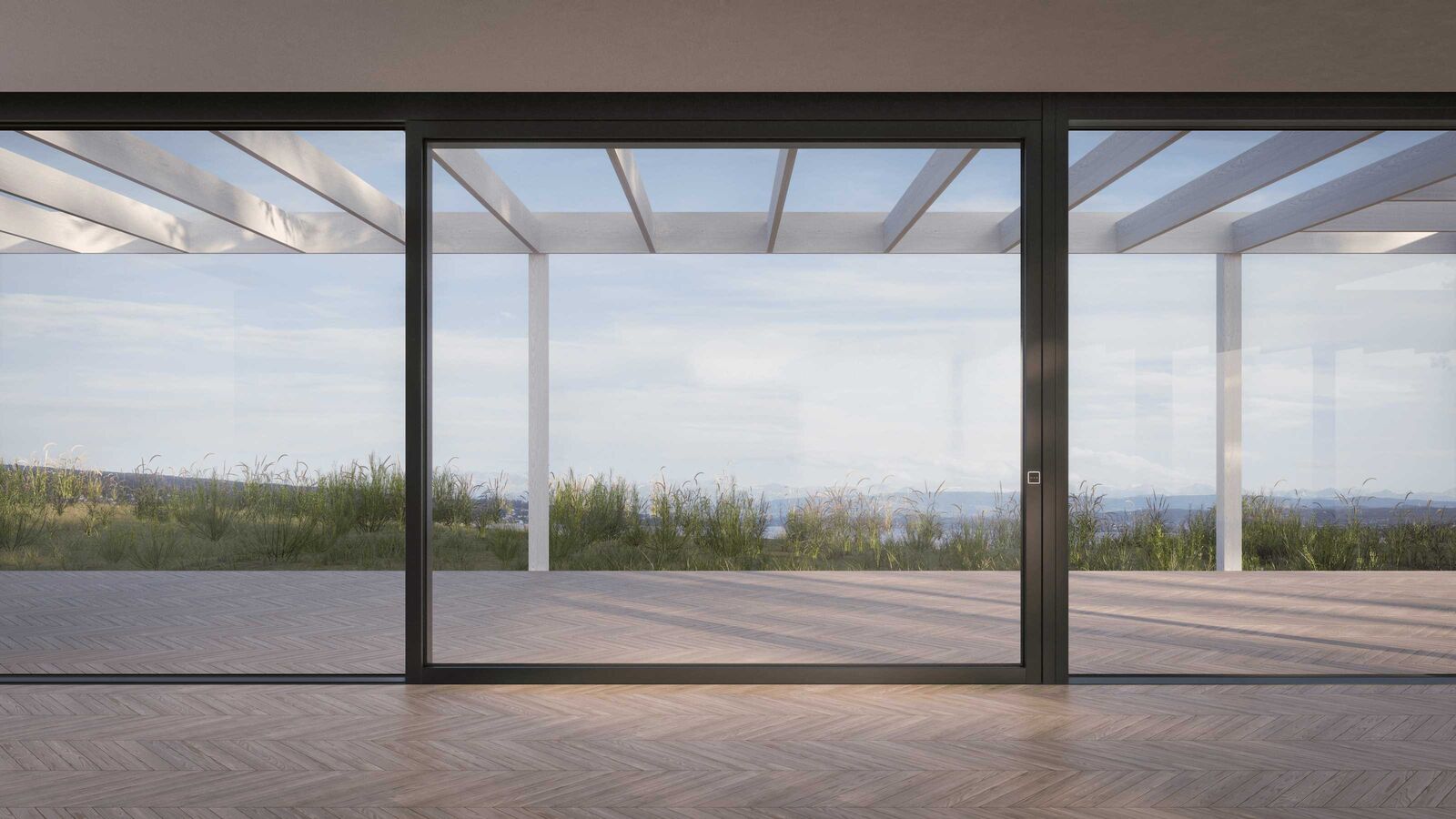 Die Schiebetüre «ST2 auto move» mit extra leisem Antrieb kann mit verschiedenen Smarthome-Lösungen ausgestattet und in Gebäudeautomationssysteme eingebunden werden. 4B AG, www.4-b.ch