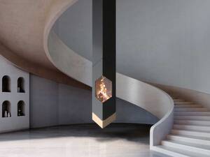 Designobjekt und Cheminée mit 360-Grad-Feuersicht: Die Hängekamine von Art of Fire sorgen definitiv für einen Wow-Effekt – und dank der konischen Form für maximale Leichtigkeit. Art of Fire.