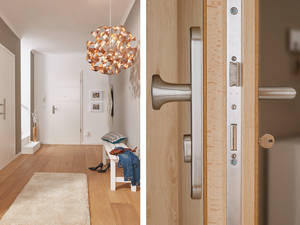 Mehr als nur schön: Fast alle Türmodelle sind auch als Sicherheitstüren mit einer Widerstandsklasse bis RC 3 erhältlich. Jeld-Wen.