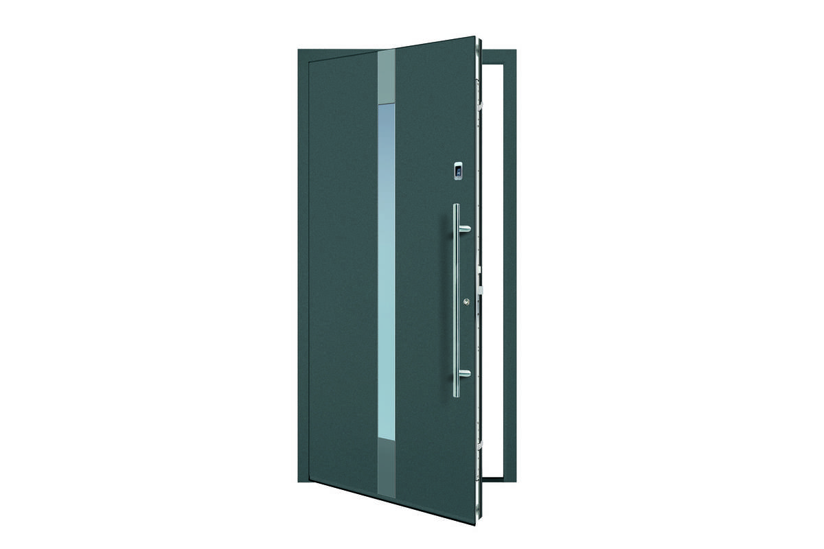 Sesam öffne Dich: Dem zusätzlich montierten Drehantrieb sei Dank auch per Funkbedienung oder Fingerscanner. Groke.