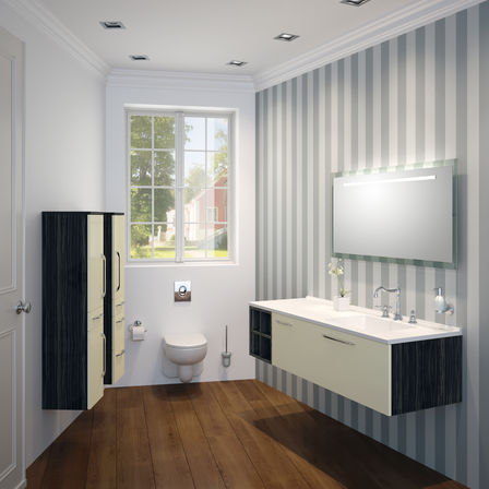 Nach dem Umbau strahlt das Bad im neuen Glanz.