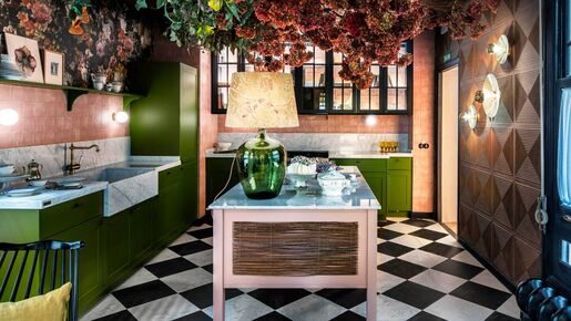 Mix aus Texturen, Farben und Materialien