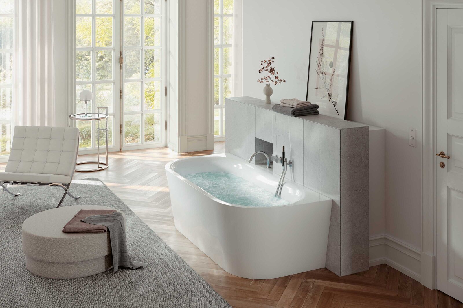 Whirlsysteme machen die Wanne zur Wellnessoase und verwöhnen Körper und Seele.