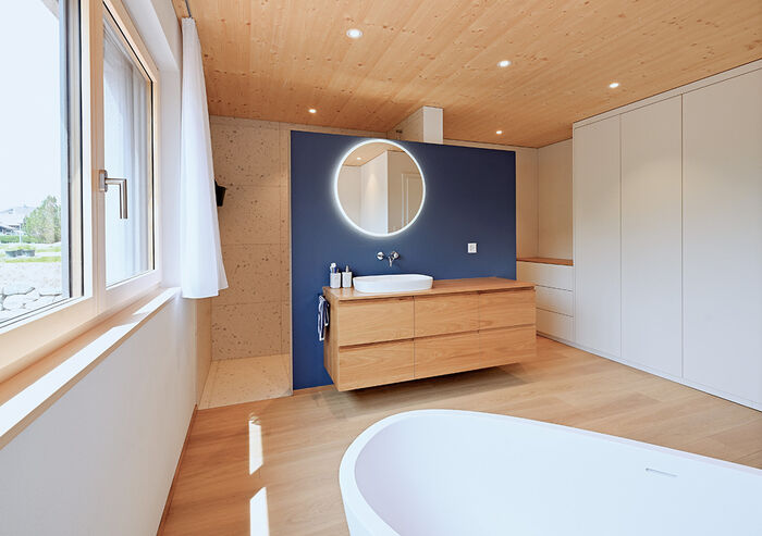 Innenansicht Holzhaus Kobelthaus, Kobelt AG