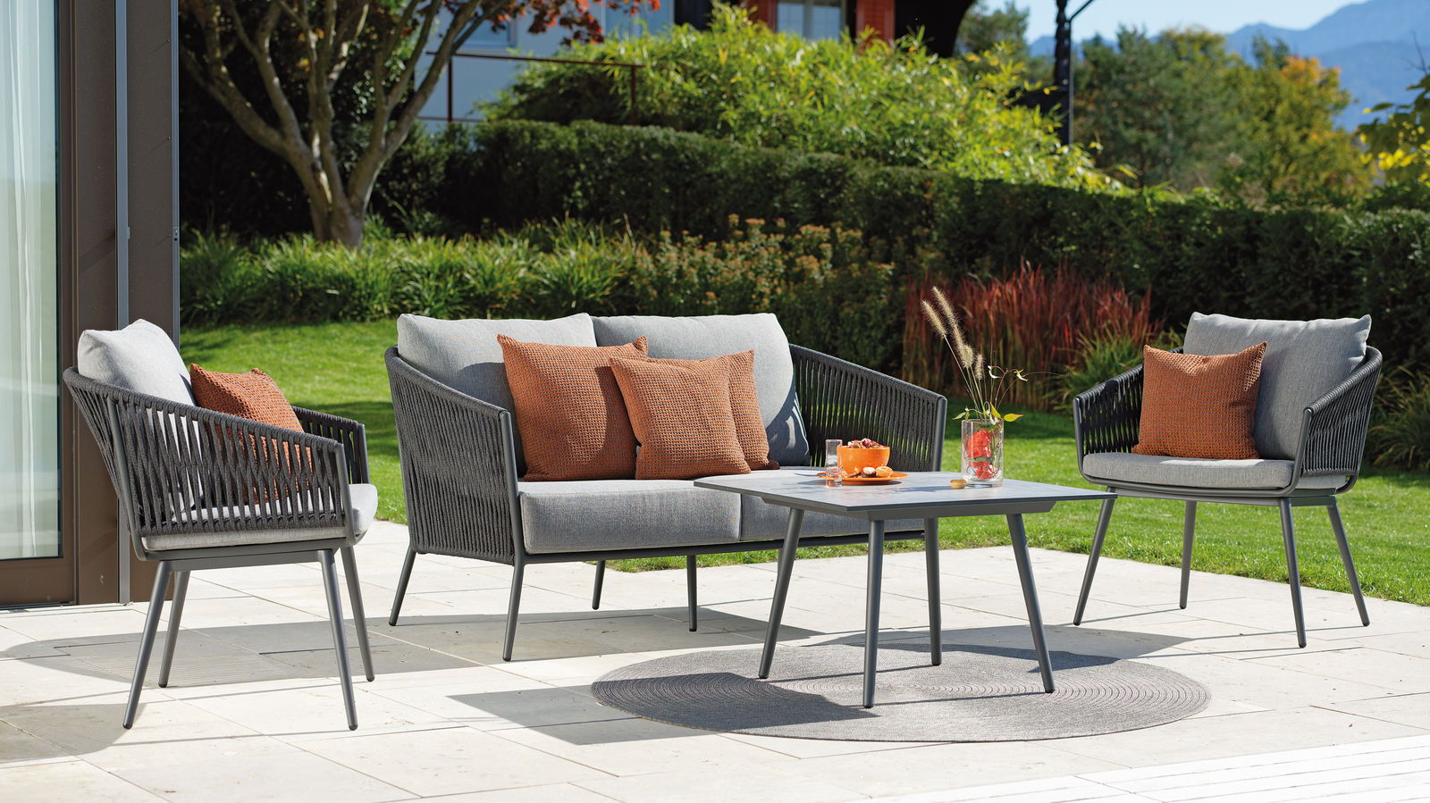 Mit dem Garten-Lounge-Set «Kapstadt» wird der Garten wohnlich.