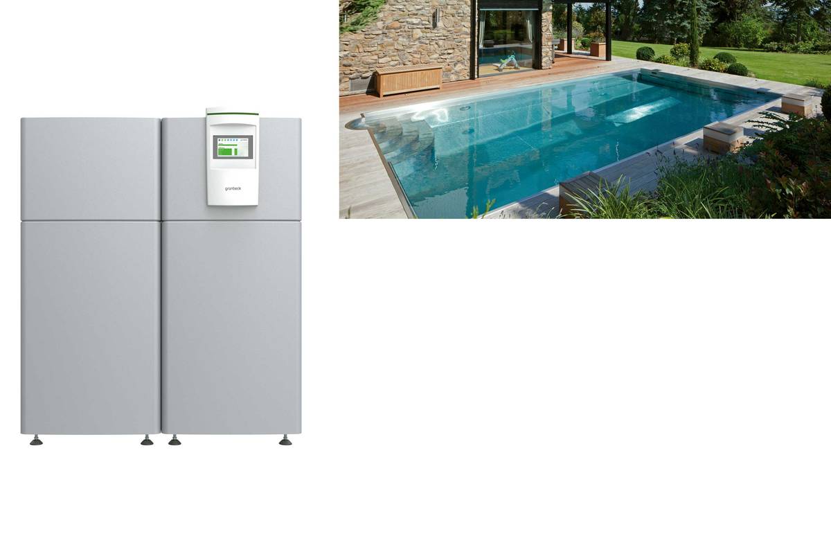 Mit Sicherheit reines Wasser: Die Ultrafiltrationsanlage «spaliQ:UF150» empfiehlt sich als «Trendsetter der innovativen Filtertechnik». Sie garantiert eine exzellente Wasserqualität in Schwimmbad und Whirlpool. Eine frequenzgeregelte Pumpe fördert das Wasser aus dem Becken, die Filtrationsanlage entfernt Schmutz, Viren, Bakterien und Parasiten zu 99,99 %. Das zum Patent angemeldete spezielle Grünbeck-Spülverfahren spart Platz und Energie. An eine einfache Montage und Wartung der Anlage wurde ebenfalls gedacht. Das Touchpanel als Anzeige und Bedieneinheit macht die Steuerung einfach. Auch eine Steuerung über iPad ist möglich. Grünbeck Wasseraufbereitung Schweiz GmbH.