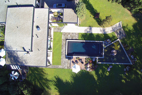 Die Gesamtanlage aus der Vogelperspektive nach der Sanierung. 