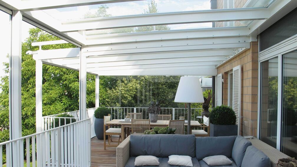 Terrassenüberdachung für den Herbst