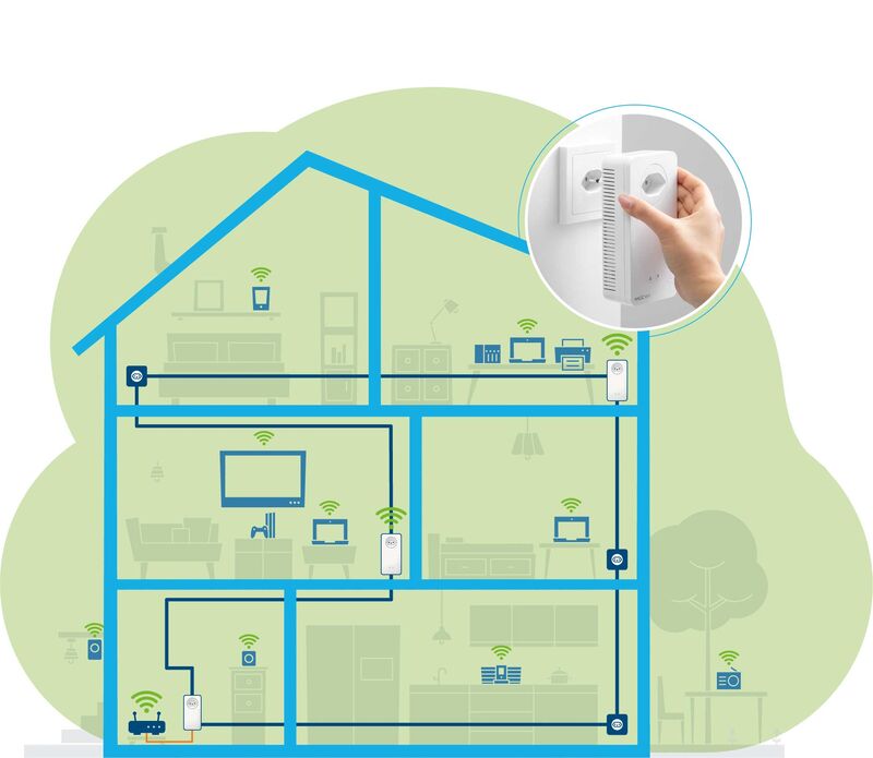 Homeoffice, Gaming & Streaming – die riesigen Datenmengen erfordern ein leistungsfähiges Netzwerk im ganzen Haus. Zum Beispiel mit Powerline-Adaptern. Devolo.