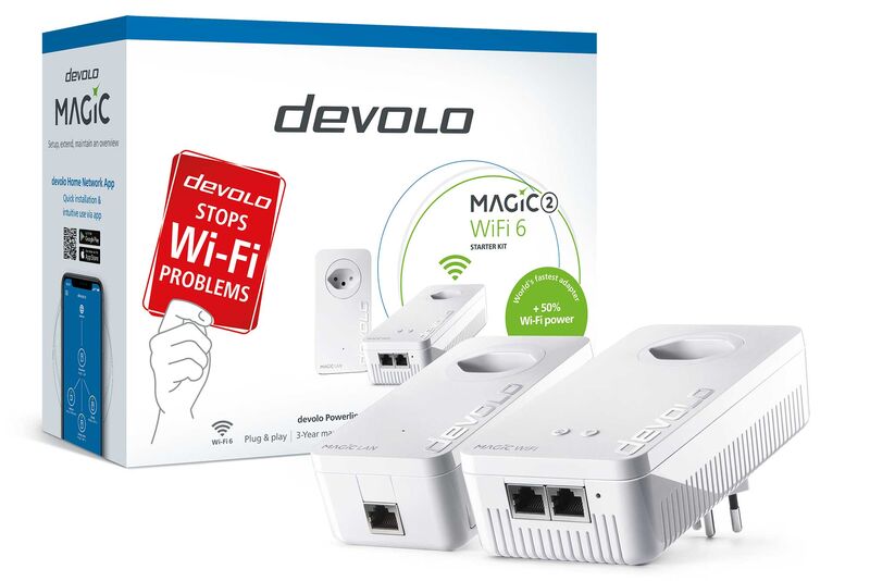 Devolo Magic Adapter sind mit allen Routern, Netzwerkgeräten, Devolo Magic-Adaptern und vom HomeGrid Forum zertifizierten Produkten kompatibel.