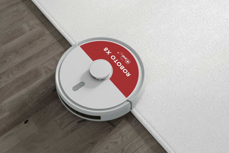 Mühelos überquert der Saugroboter «Roboto X8» Teppichkanten.