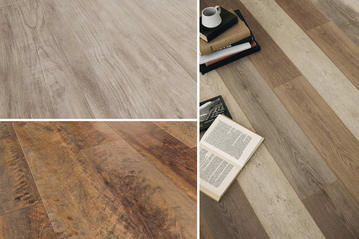 Laminat-Variationen: Der weltweit grösste Produzent von Laminatböden bietet mit neuen Dekoren immer mehr Möglichkeiten, individuelle Wünsche umzusetzen. Die «Swiss Floors Collection» hat diverse kontrastreiche Muster und einen kontrastreichen Mix aus  hellen und dunklen Tönen innerhalb eines Dekors. Kronoswiss.