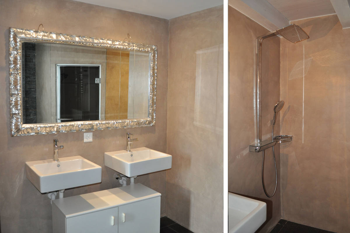 Fugenlos für Wand und Boden: Das fugenlose Schweizer Beschichtungssystem «Florox» eignet sich für Wand und Boden, Neubau- und Sanierungsprojekte gleichermassen. Das Material kann in den meisten Fällen direkt auf eine bestehende Oberfläche aufgetragen werden, ohne kostenintensiven Rückbau. Die geringe Einbauhöhe sowie die praktisch staubfreie und schnelle Verarbeitung sind besonders bei Renovationsprojekten von Vorteil. Mit der vielfältigen Kombination von Farben und Texturen bietet «Florox» einen grossen individuellen Gestaltungsspielraum. Xorrox AG.