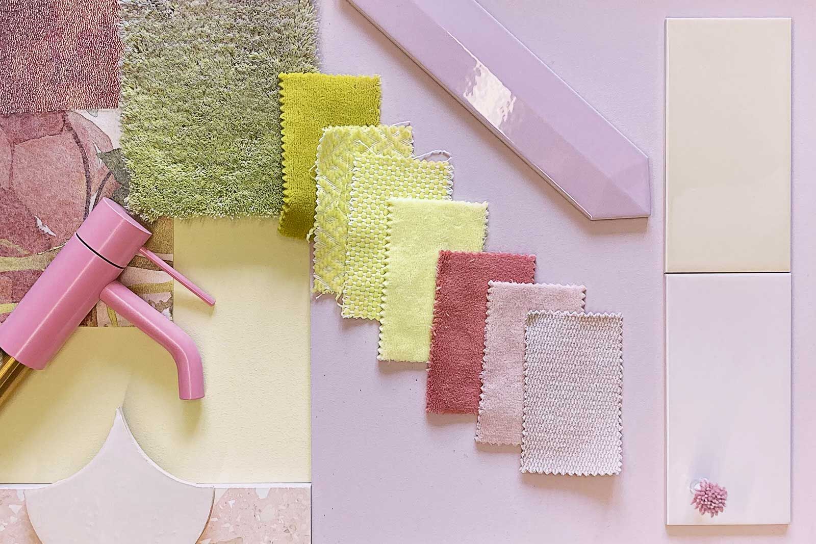 «Nemo-Style»: Sanfte rosa Pastelltöne kombiniert mit Gelb in einer grandiosen Vielfalt an Strukturen und Oberflächen. Reduziert auf zwei Farbtöne, aber interessant ausgearbeitet.