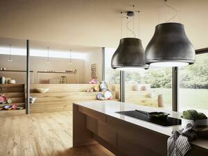 Leuchte oder Dampfabzug? «Shining» von Elica ist beides in einem und dazu ein Statement in Sachen italienischer Eleganz. Adago – Home GmbH.