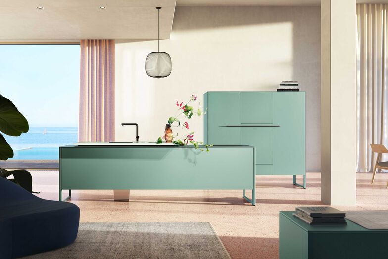 Küchen können auf Wunsch die Grenze zwischen Kochbereich und Wohnen auflösen.