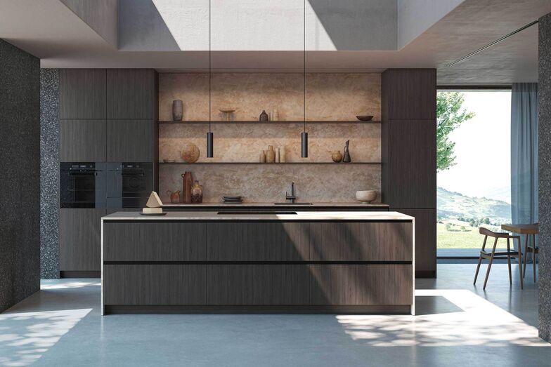 Jede Küche ist individuell geplant und fügt sich in die umgebende Architektur.